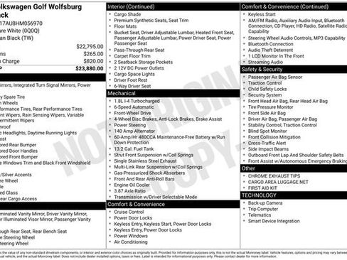 Used 2017 Volkswagen Golf Wolfsburg Edition FWD image 2