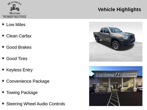 Used 2012 Toyota Tacoma 4x4 Access Cab V6 w/ Convenience Pkg image 11