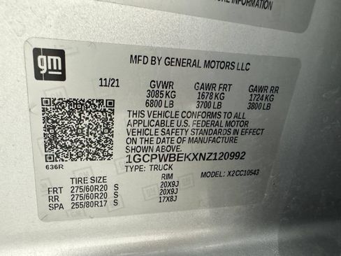 Used 2022 Chevrolet Silverado 1500 Custom RWD image 42