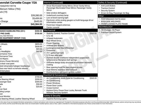 Used 2000 Chevrolet Corvette Coupe w/ Performance Handling Pkg RWD image 7