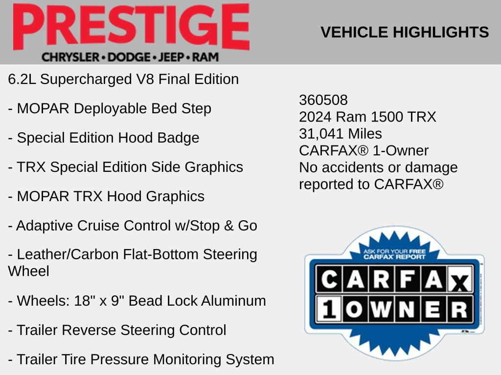 Used 2024 RAM 1500 TRX AWD/4WD image 12