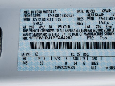 Used 2023 Ford F150 Raptor w/ Equipment Group 802A Raptor R AWD/4WD image 31