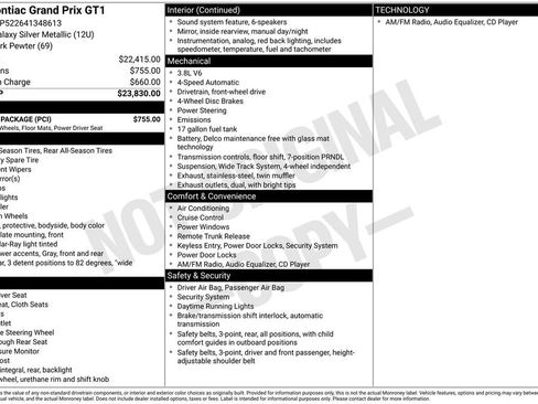 Used 2004 Pontiac Grand Prix GT w/ Drivers Package FWD image 39