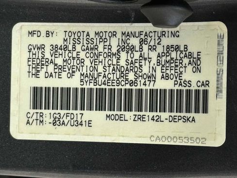 Used 2012 Toyota Corolla S FWD image 29