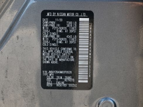 Used 2021 Nissan Armada SL w/ Midnight Edition Package image 19