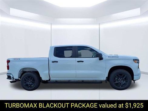 New 2026 Chevrolet Silverado 1500 Custom w/ Turbomax Blackout Package AWD/4WD image 2