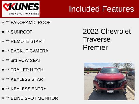 Used 2022 Chevrolet Traverse Premier w/ Redline Edition image 2