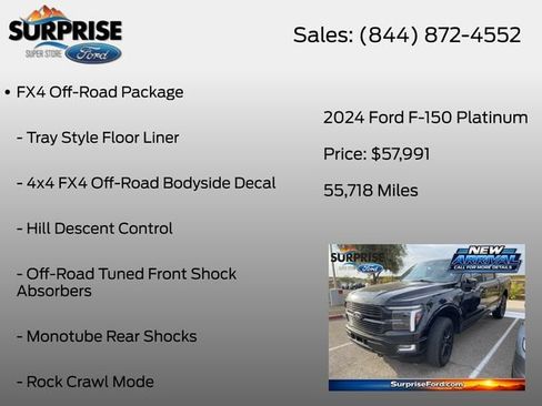 Used 2024 Ford F150 Platinum w/ Equipment Group 702A High AWD/4WD image 7
