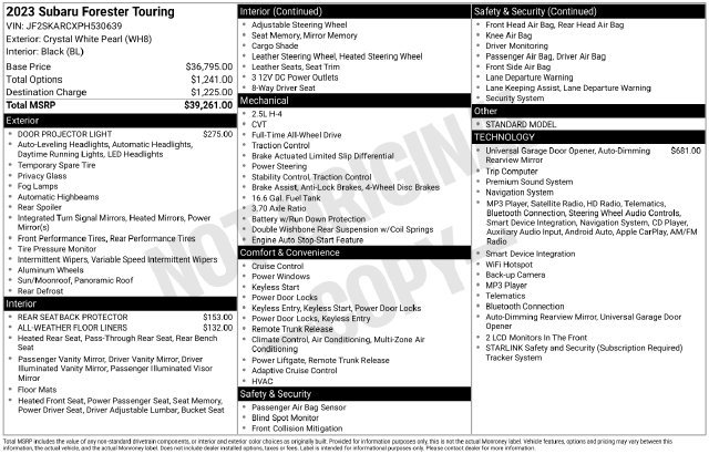Used 2023 Subaru Forester Touring AWD/4WD image 32