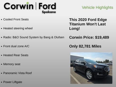 Used 2020 Ford Edge Titanium w/ Equipment Group 301A AWD/4WD image 6