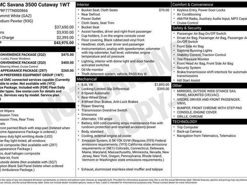 New 2026 GMC Savana 3500 w/ Power Convenience Package RWD image 4