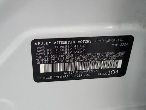 Used 2024 Mitsubishi Mirage G4 ES FWD image 29