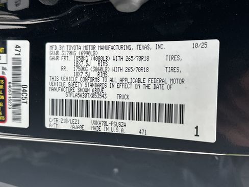 Certified 2026 Toyota Tundra SR5 w/ SR5 Premium Package RWD image 35