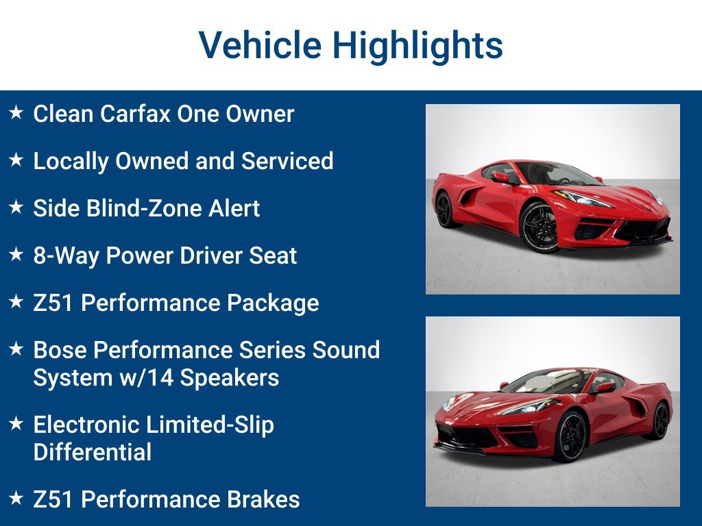 Used 2020 Chevrolet Corvette Stingray Preferred Cpe w/ 2LT Preferred Equipment Group RWD image 3