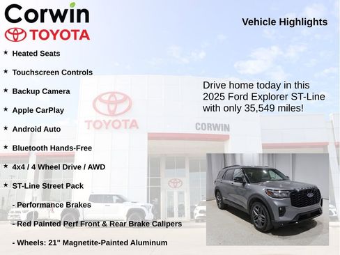 Used 2025 Ford Explorer ST-Line w/ ST-Line Street Pack AWD/4WD image 6