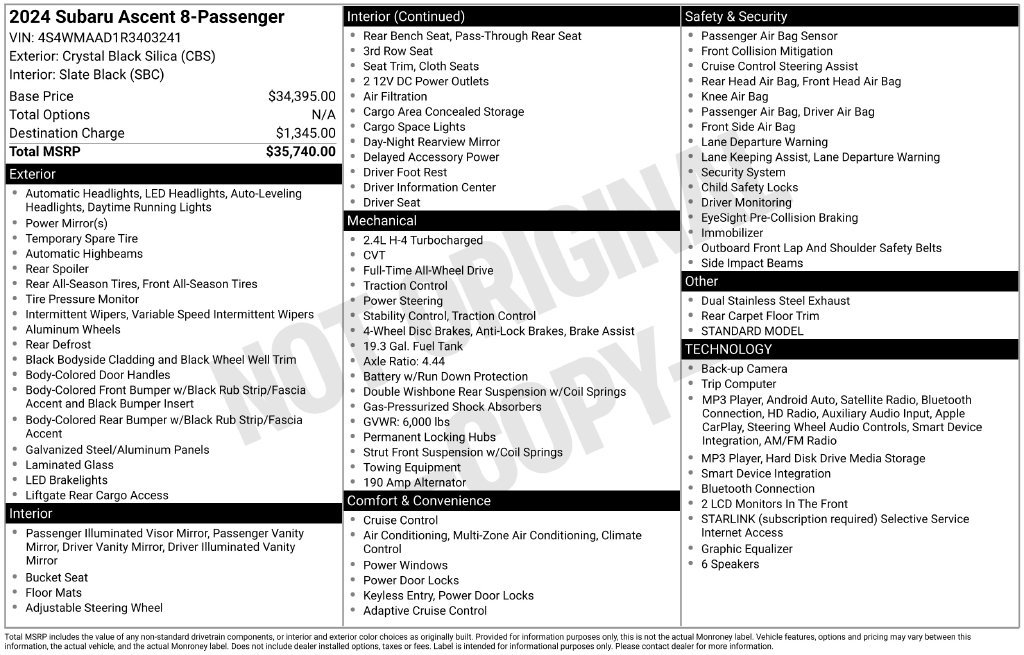 Used 2024 Subaru Ascent 8-Passenger AWD/4WD image 5