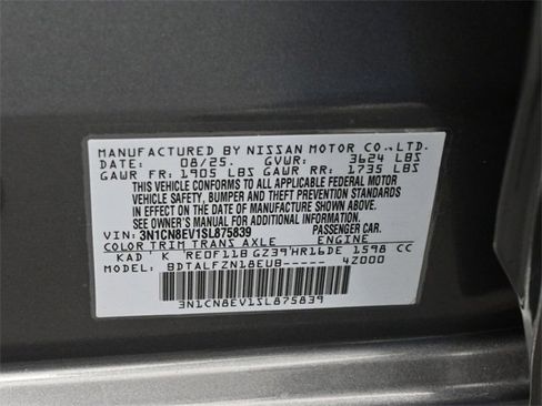 New 2025 Nissan Versa SV w/ Trunk Package image 20