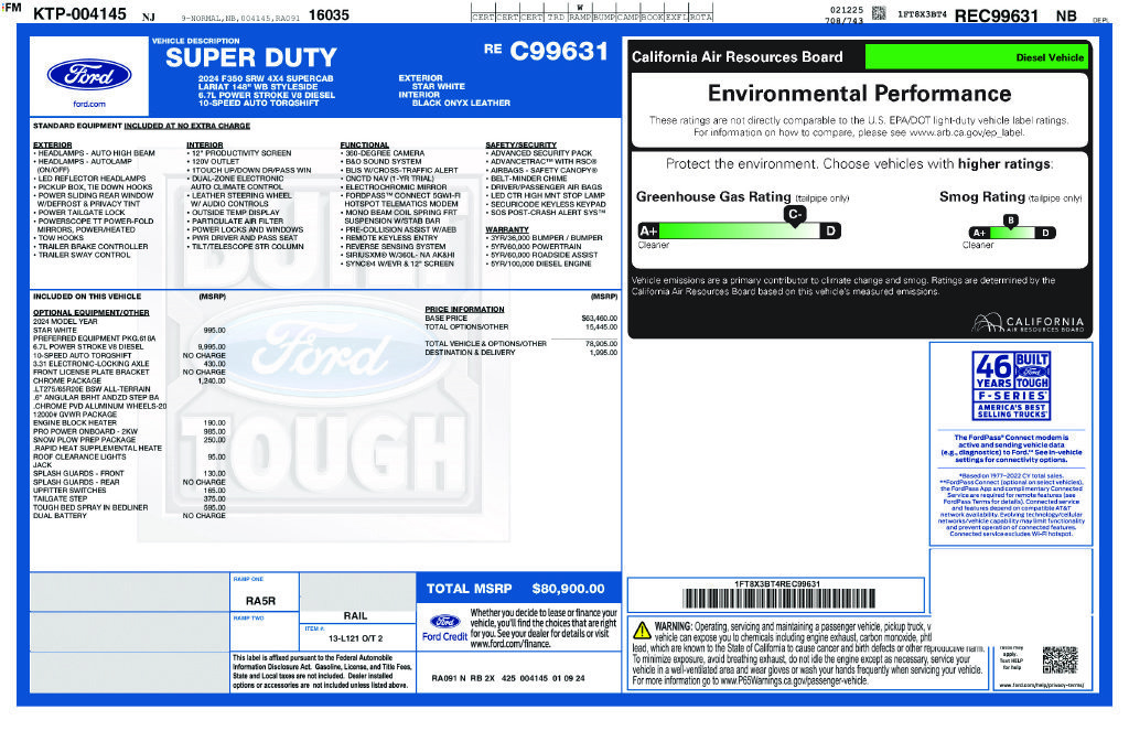 Used 2024 Ford F350 Lariat w/ Chrome Package AWD/4WD image 2