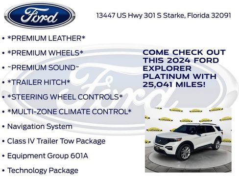 Certified 2024 Ford Explorer Platinum w/ Technology Package image 17