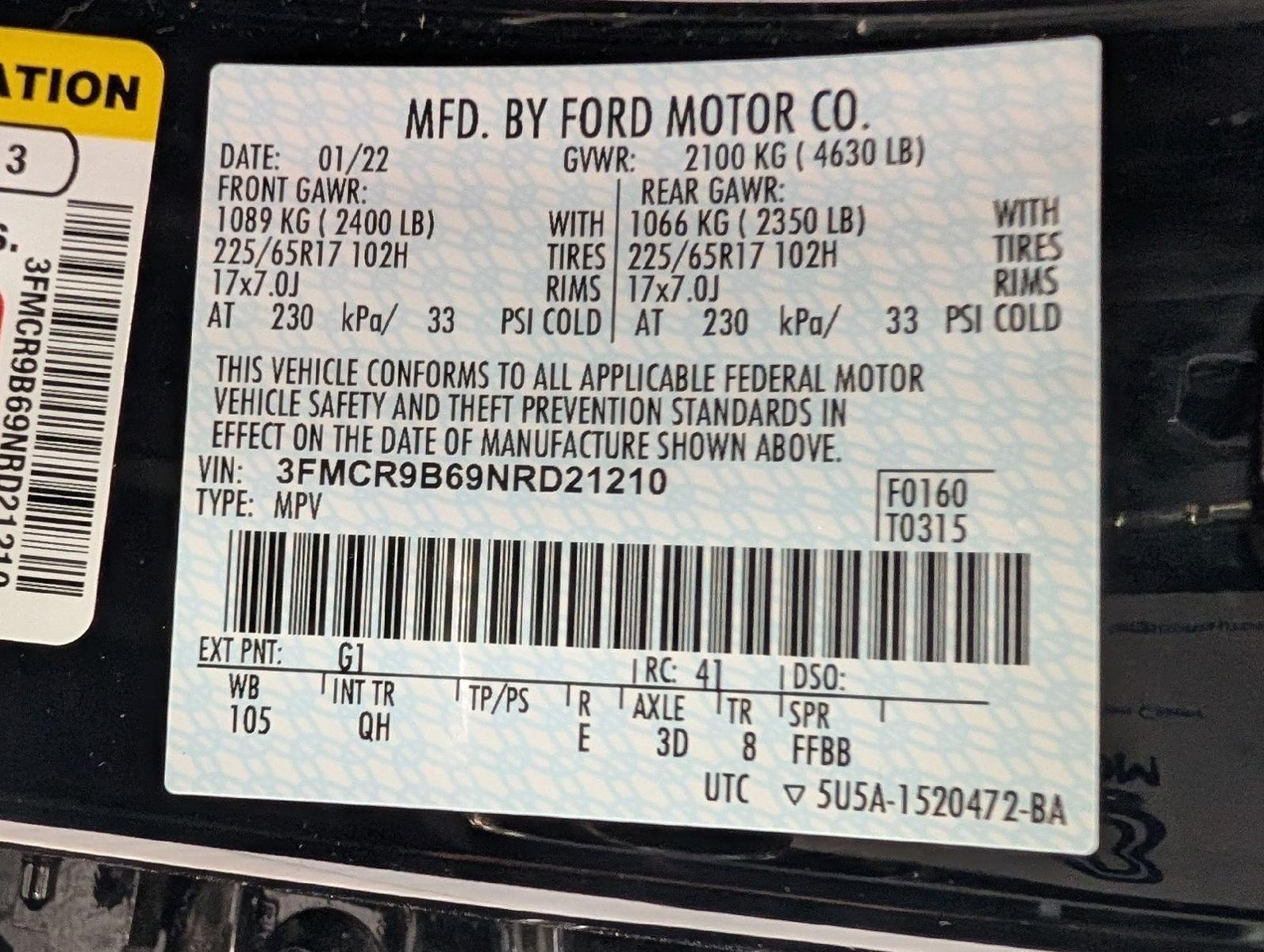 Certified 2022 Ford Bronco Sport Big Bend w/ Convenience Package AWD/4WD image 54