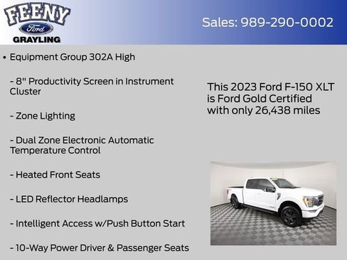 Certified 2023 Ford F150 XLT w/ Equipment Group 302A High AWD/4WD image 12