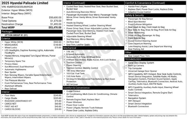 Used 2025 Hyundai Palisade Limited AWD/4WD image 4