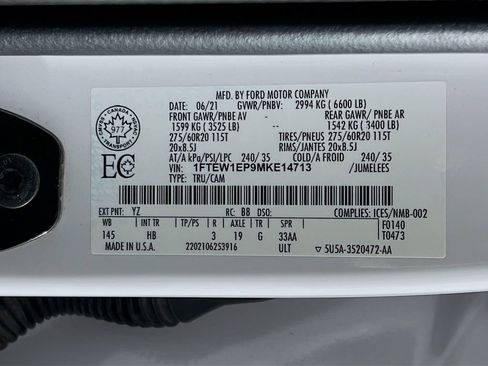Used 2021 Ford F150 Lariat w/ Equipment Group 502A High AWD/4WD image 34