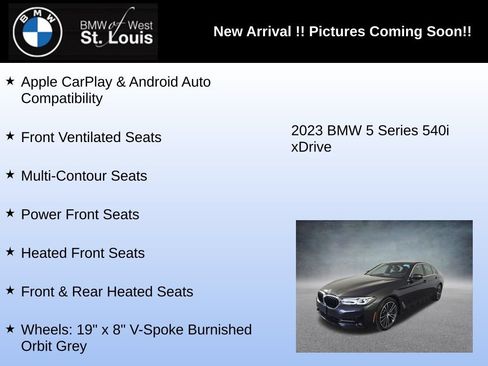 Used 2023 BMW 540i xDrive w/ Premium Package AWD/4WD image 9