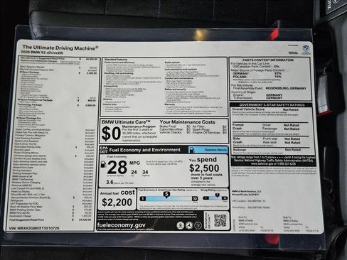 New 2026 BMW X2 xDrive28i w/ Technology Package image 17