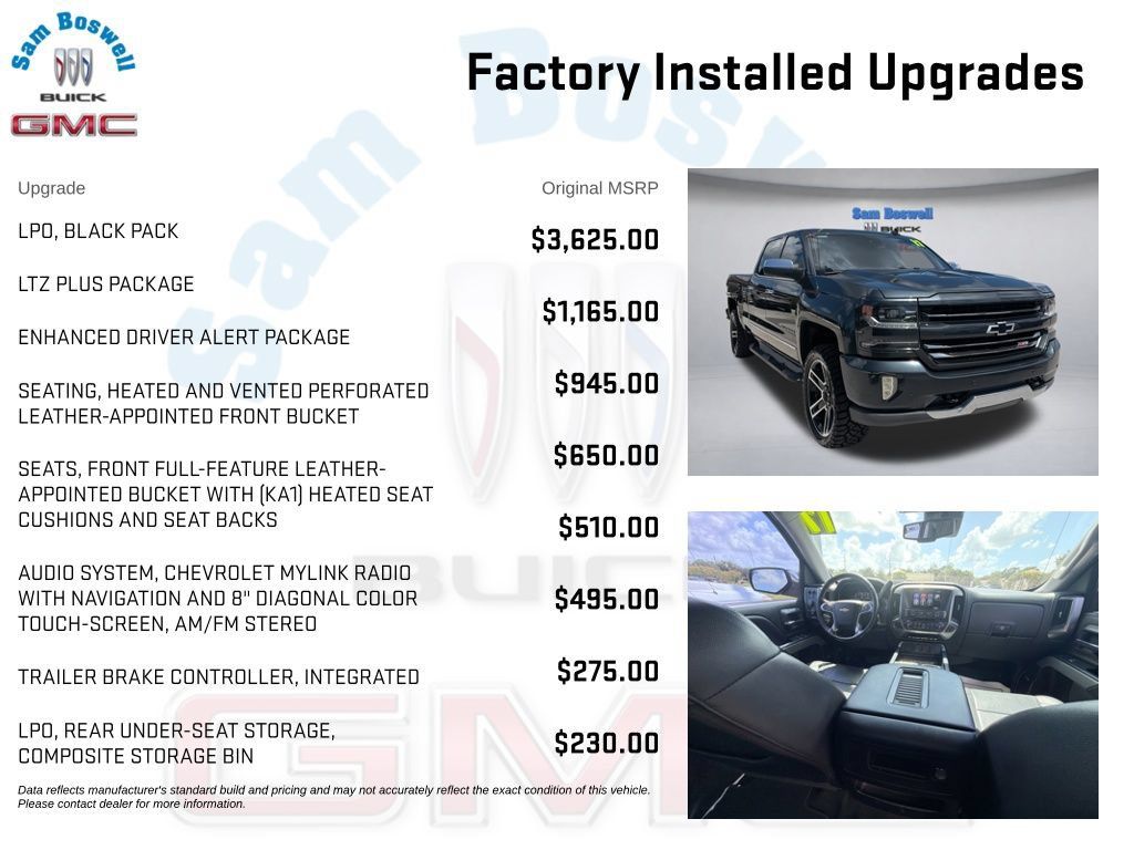 Used 2017 Chevrolet Silverado 1500 LTZ Z71 w/ LPO, Black Pack AWD/4WD image 4