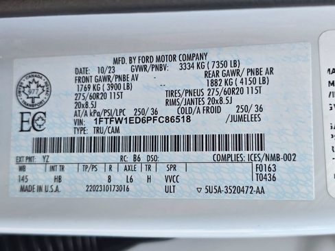 Used 2023 Ford F150 Lariat w/ Equipment Group 502A High AWD/4WD image 37