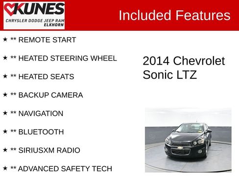 Used 2014 Chevrolet Sonic LTZ image 3