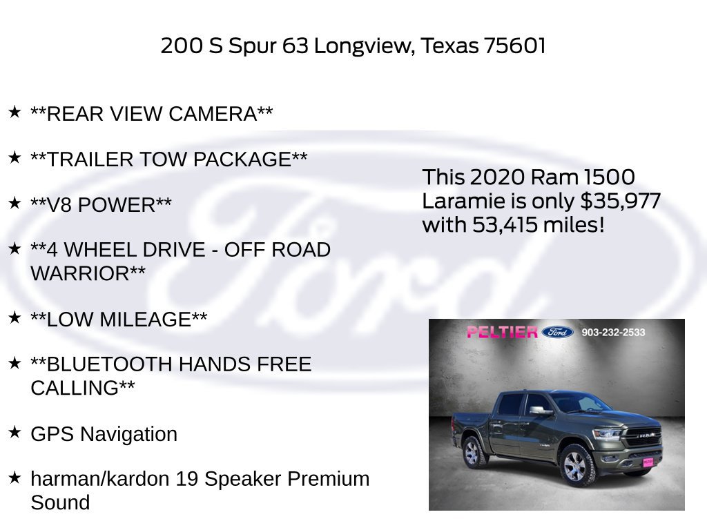 Used 2020 RAM 1500 Laramie AWD/4WD image 32