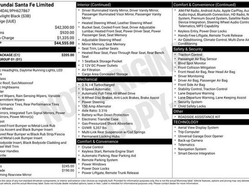 Used 2023 Hyundai Santa Fe Limited w/ Cargo Package AWD/4WD image 10