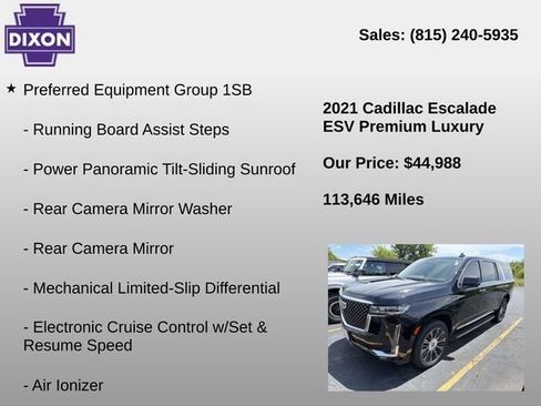 Used 2021 Cadillac Escalade ESV Premium Luxury w/ LPO, Floor Liner Package AWD/4WD image 4