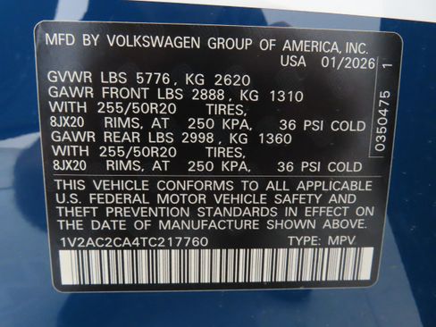 New 2026 Volkswagen Atlas Cross Sport SEL R-Line AWD/4WD image 30