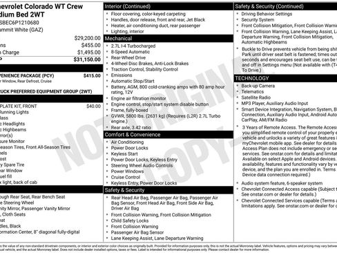 Used 2023 Chevrolet Colorado W/T w/ WT Convenience Package RWD image 39