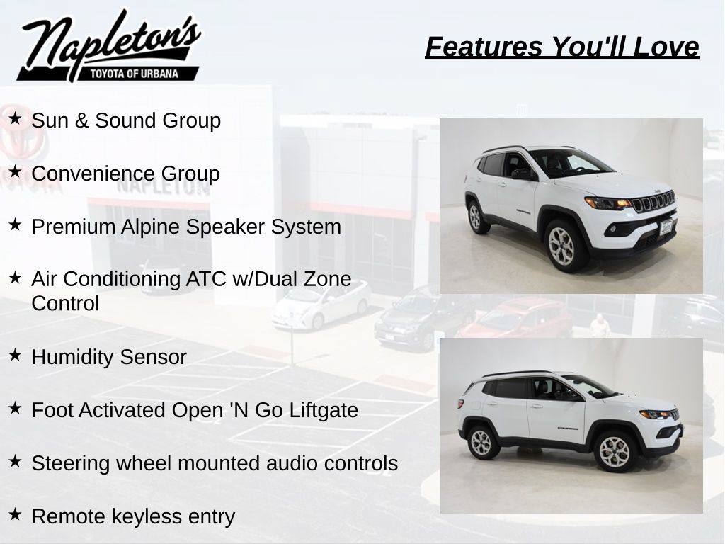 Used 2025 Jeep Compass Latitude w/ Sun & Sound Group AWD/4WD image 6
