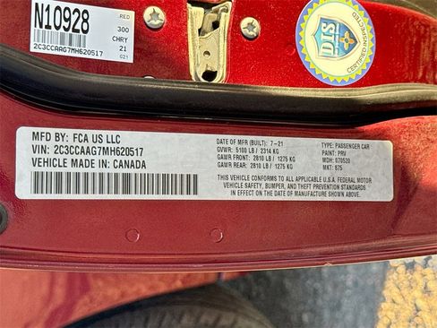 Used 2021 Chrysler 300 Touring w/ Sport Appearance Package image 30