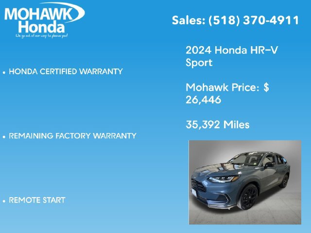 Certified 2024 Honda HR-V Sport image 16