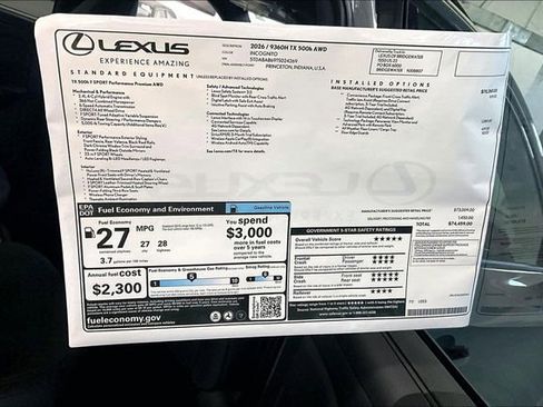 New 2026 Lexus TX 500h AWD image 14