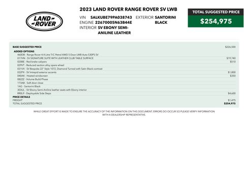 Used 2023 Land Rover Range Rover SV AWD/4WD image 5