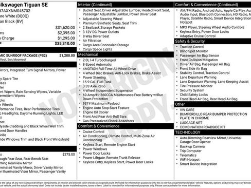 Used 2022 Volkswagen Tiguan SE w/ Panoramic Sunroof Package image 10