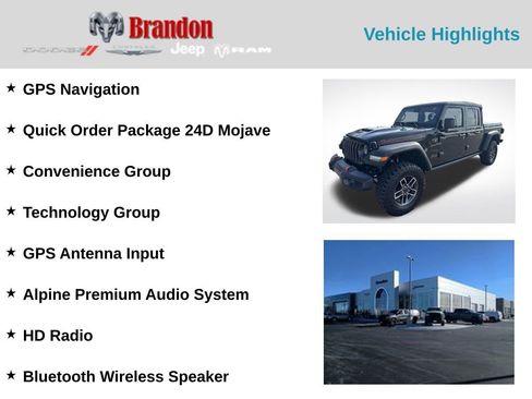 Used 2024 Jeep Gladiator Mojave w/ Technology Group AWD/4WD image 5