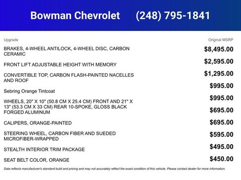 New 2025 Chevrolet Corvette Z06 w/ Stealth Interior Trim Package image 4