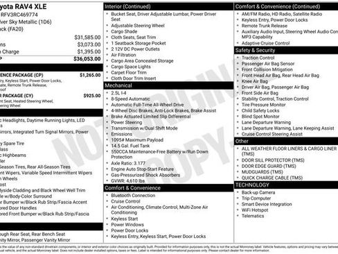Used 2024 Toyota RAV4 XLE w/ Convenience Package AWD/4WD image 37