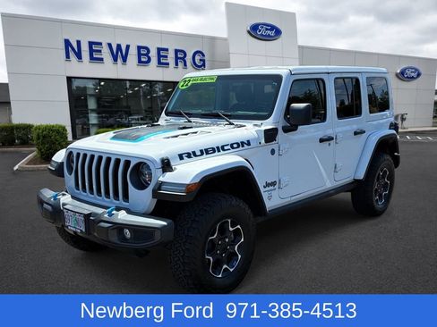 Used 2022 Jeep Wrangler Unlimited Rubicon 4xe w/ Cold Weather Group AWD/4WD image 1