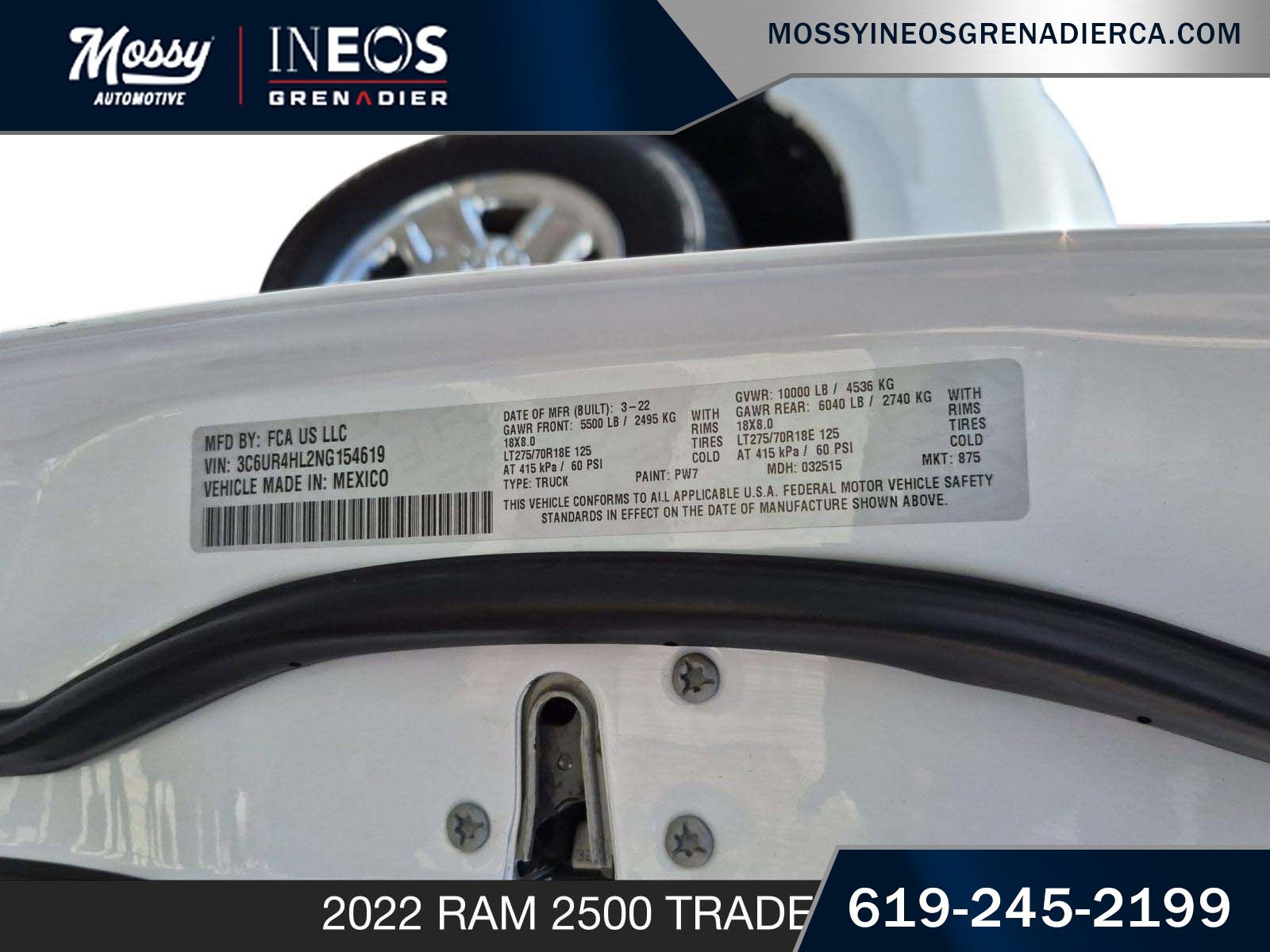 Used 2022 RAM 2500 Tradesman w/ Chrome Appearance Group RWD image 24
