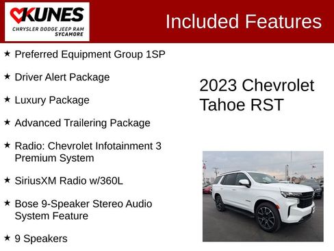 Used 2023 Chevrolet Tahoe RST w/ Sport Performance Package AWD/4WD image 3
