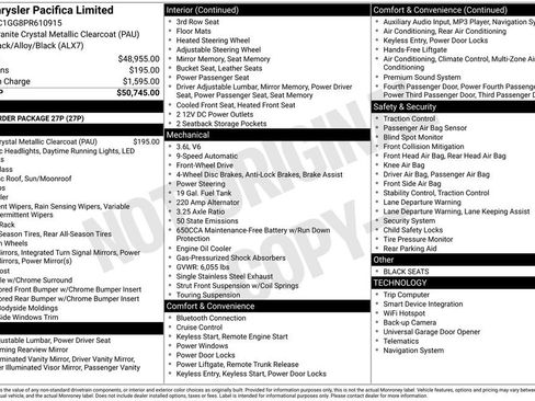 Used 2023 Chrysler Pacifica Limited FWD image 2